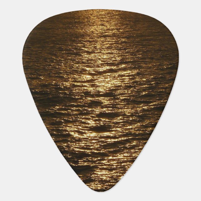 Sunset on the Water Abstract Ocean Photography Guitar Pick (Front)