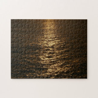 Sunset on the Water Abstract Ocean Photography Jigsaw Puzzle