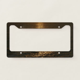 Sunset on the Water Abstract Ocean Photography License Plate Frame