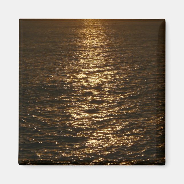 Sunset on the Water Abstract Ocean Photography Magnet (Front)
