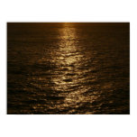Sunset on the Water Abstract Ocean Photography Poster