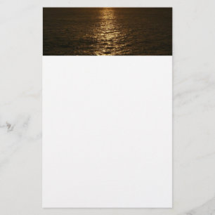 Sunset on the Water Abstract Ocean Photography Stationery