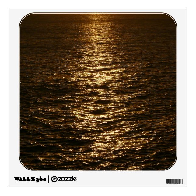 Sunset on the Water Abstract Ocean Photography Wall Sticker (Front)