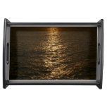 Sunset on the Water Abstract Photography Serving Tray