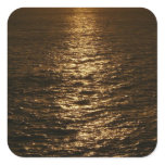 Sunset on the Water Abstract Photography Square Sticker