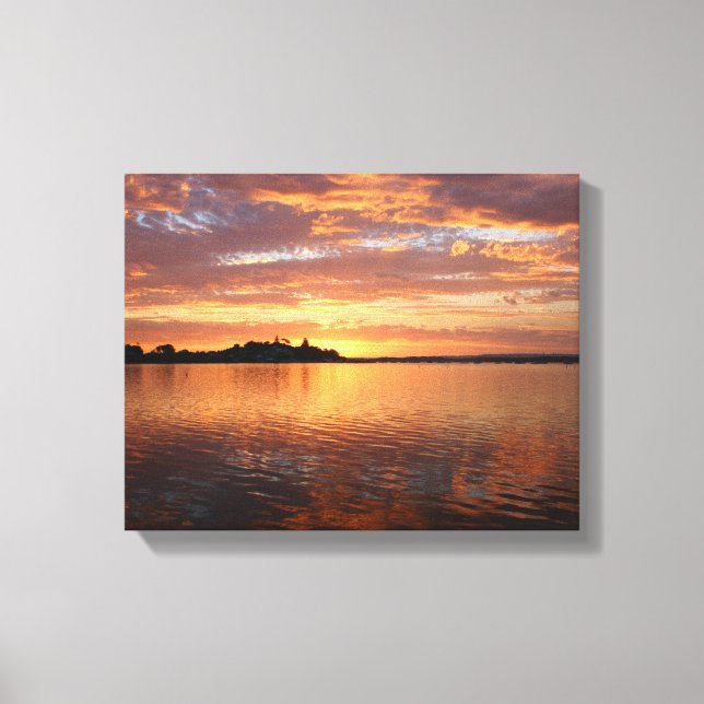 Sunset on the Water Canvas Print (Front)