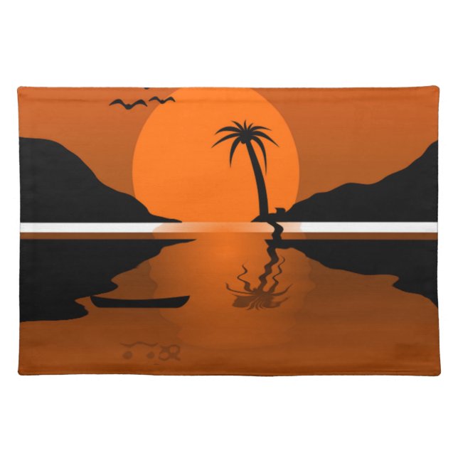 SUNSET ON THE WATER CLOTH PLACEMAT (Front)