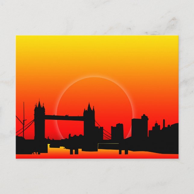 Sunset on Tower Bridge Postcard (Front)