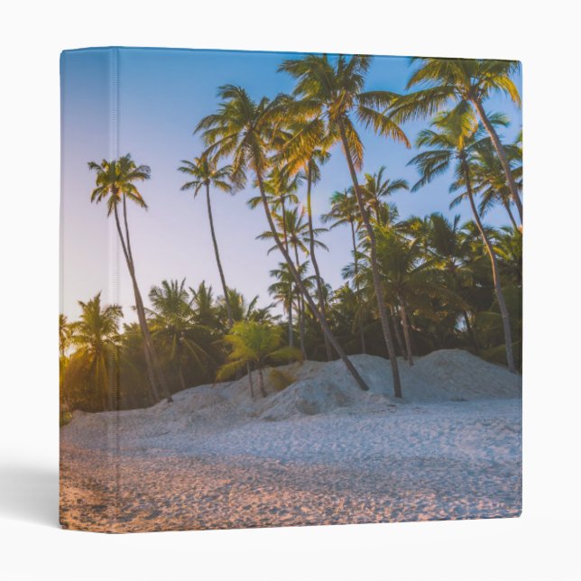 Sunset on Tropical Beach | Dominican Republic 3 Ring Binder (Front/Spine)