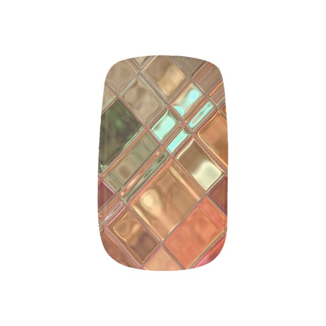 Sunset on Water Pattern Minx Nail Art (Left Thumb)