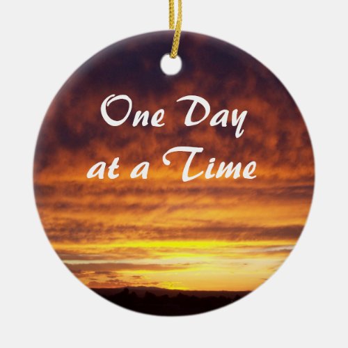 Sunset One Day at a Time ornament