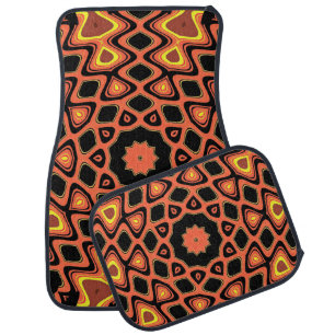 SUNSET ORANGE CAR FLOOR MAT