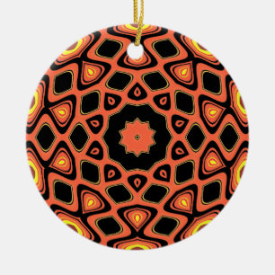 SUNSET ORANGE CERAMIC ORNAMENT