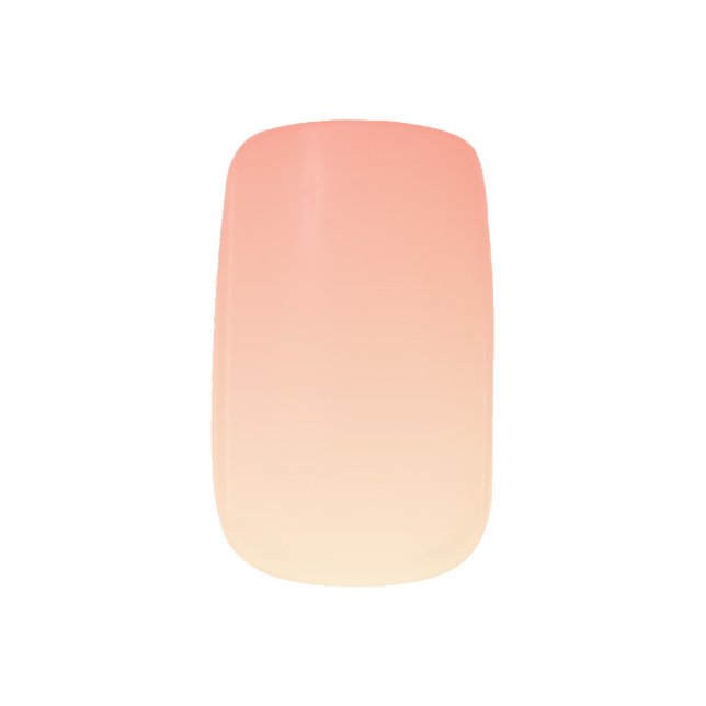 Sunset Orange Cream Ombre Minx Nail Wraps (Right Thumb)