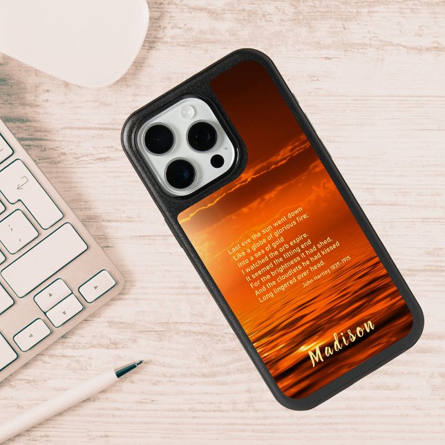 Sunset Orange Golden Sky Sea of Gold Inspire Name Otterbox iPhone Case (Sunset Orange Golden Sky Sea of Gold Inspire Name Otterbox iPhone Case)