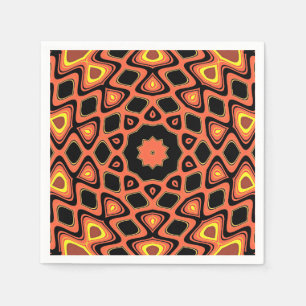 SUNSET ORANGE PATTERN NAPKINS