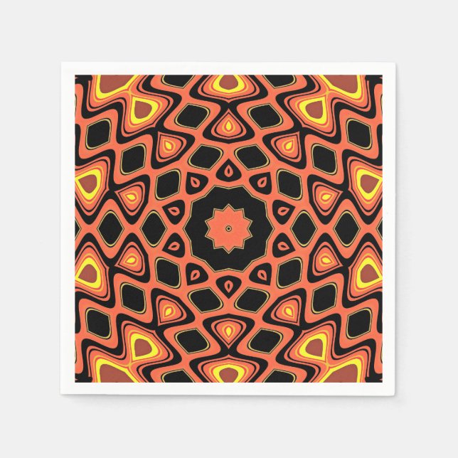 SUNSET ORANGE PATTERN NAPKINS (Front)