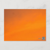 Sunset Orange Retro Recipe Card Kitchen Tools (Back)