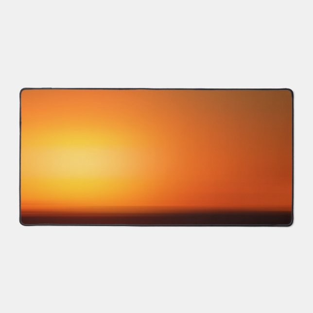Sunset Orange Sky Evening Photo Desk Mat (Front)