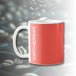 Sunset Orange Solid Color Classic Personalized Coffee Mug