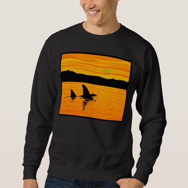 Sunset Orcas Sweatshirt (Front)