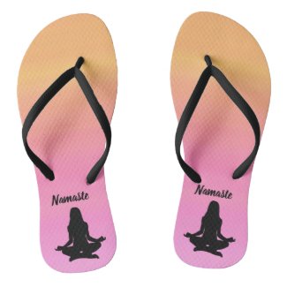 Sunset Orrange and Pink Yoga Flip Flops