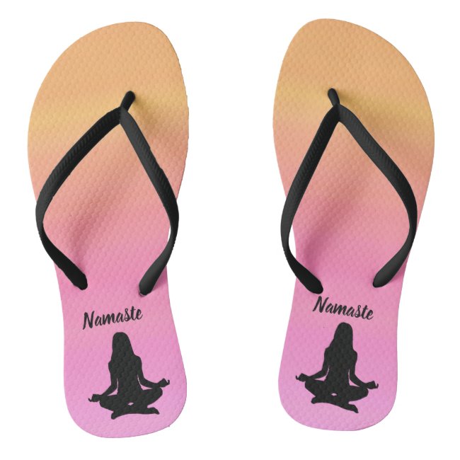 Sunset Orrange and Pink Yoga Flip Flops