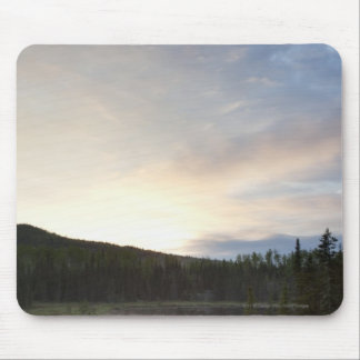Sunset Over A Misty Pond Mouse Pad