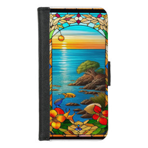 Sunset Over a Rocky Shoreline iPhone 8/7 Wallet Case