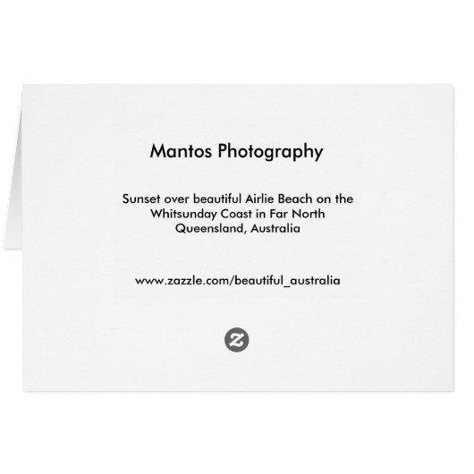 Sunset over Airlie Beach, QLD, Australia (Back Horizontal)