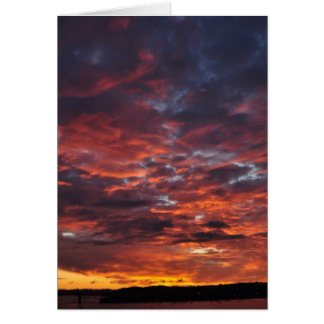 Sunset over Auckland Cards