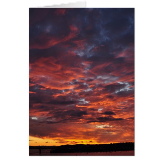 Sunset over Auckland Cards (Front)