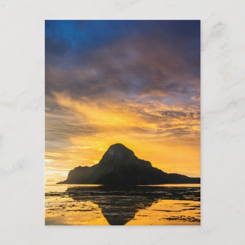 Sunset Over Bacuit Archipelago Postcard