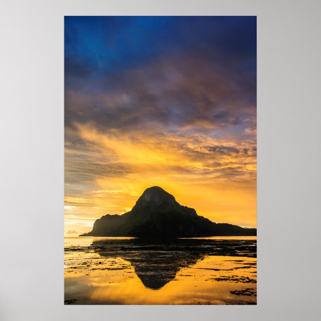 Sunset Over Bacuit Archipelago Poster (Front)
