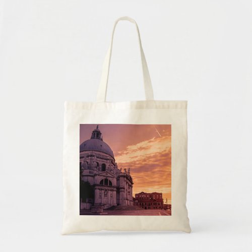 Sunset over Basilica in Venice Tote Bag