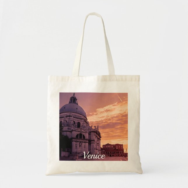 Sunset over Basilica in Venice Tote Bag (Front)