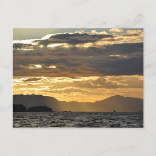 Sunset Over Bay Of Ketchikan Postcard