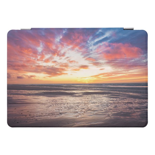 Sunset over beach and sea iPad pro cover (Horizontal)