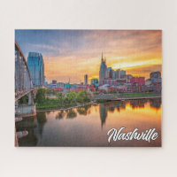 Sunset Over Beautiful Nashville, Tennessee, USA