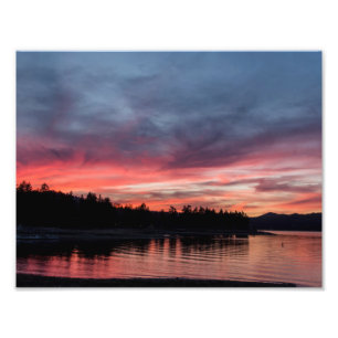 Sunset over Big Bear Lake Photo Print