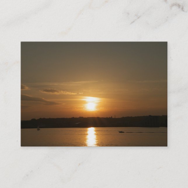 Sunset over Cardiff Bay Business Card (Front)