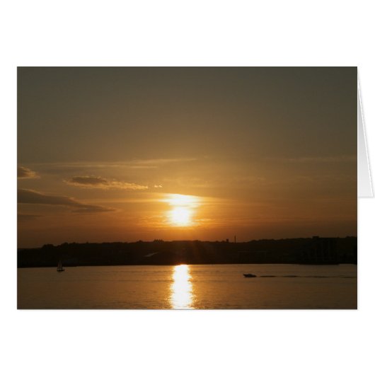 Sunset over Cardiff Bay Cards (Front Horizontal)
