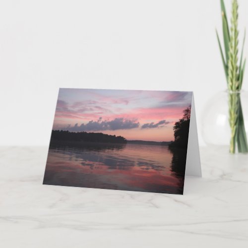 Sunset over Cazenovia Lake Card