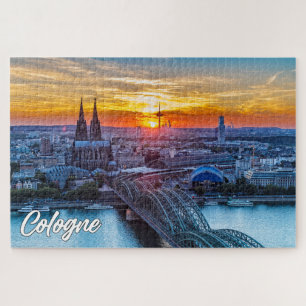 Sunset Over Cologne, Germany Jigsaw Puzzle