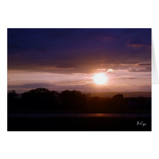 Sunset over Connecticut, S Cyr Cards (Front Horizontal)