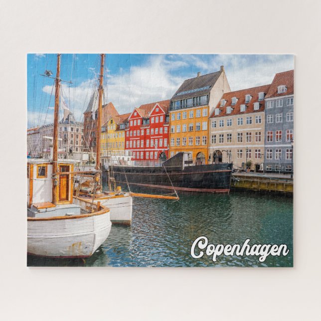 Sunset Over Copenhagen, Denmark Jigsaw Puzzle (Horizontal)