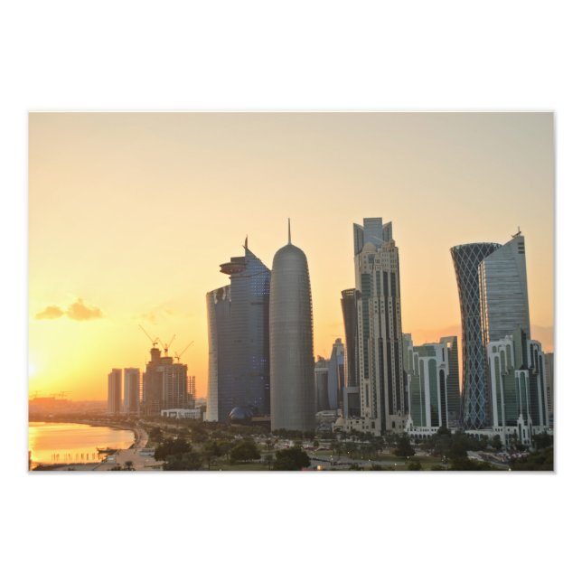 Sunset over Doha, Qatar Photo Print (Front)