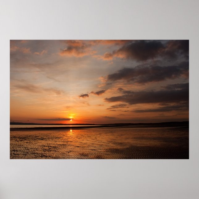 Sunset over England's south coast Poster (Front)