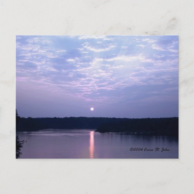Sunset Over Falls Lake Postcard (Front)