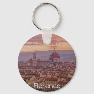 Sunset over Florence, Italy Keychain